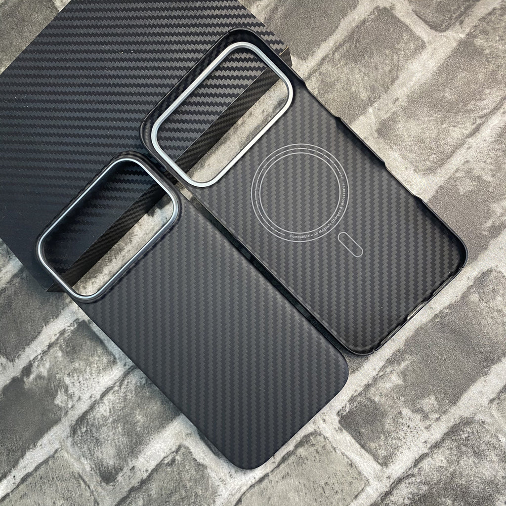Magnetic Compatible Kevlar Carbon Fiber Phone Protective Cover