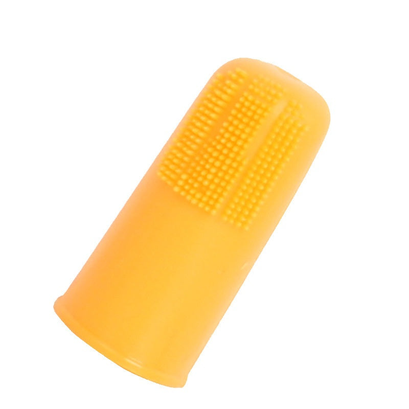 Bouchon de doigt en caoutchouc brosse à dents pour animaux de compagnie à 360 degrés