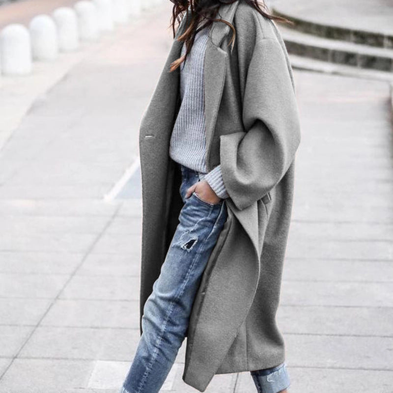 Manteau Automne Hiver European and American Cross Border Vêtements Femmes Amazon Casual Long