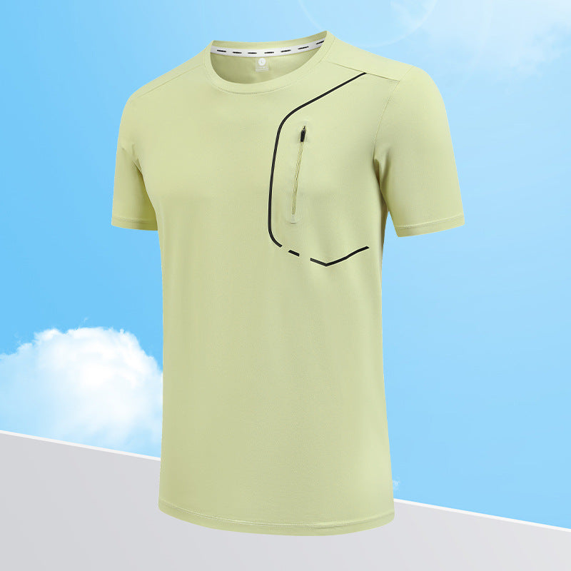 Ice-silk Respirant col rond Hommes Haut