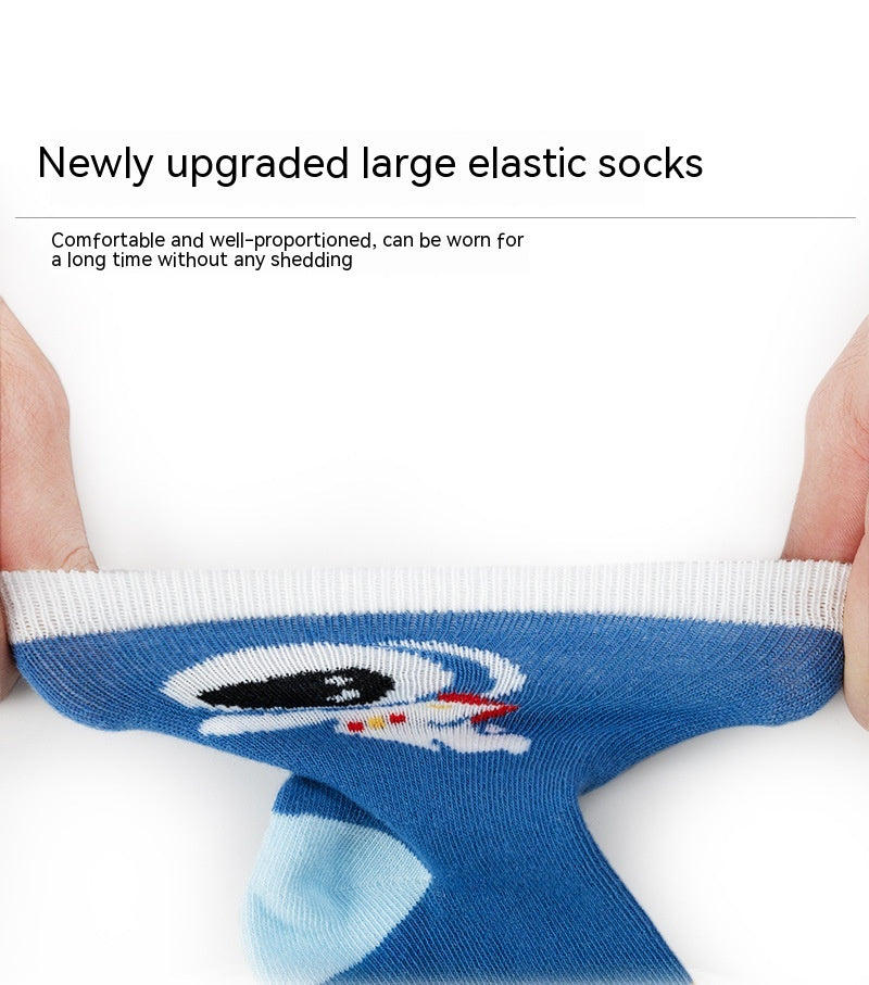 Chaussettes pour enfants Printemps et Automne mince Longueur mi-calf Couleur solide Chaussettes en coton