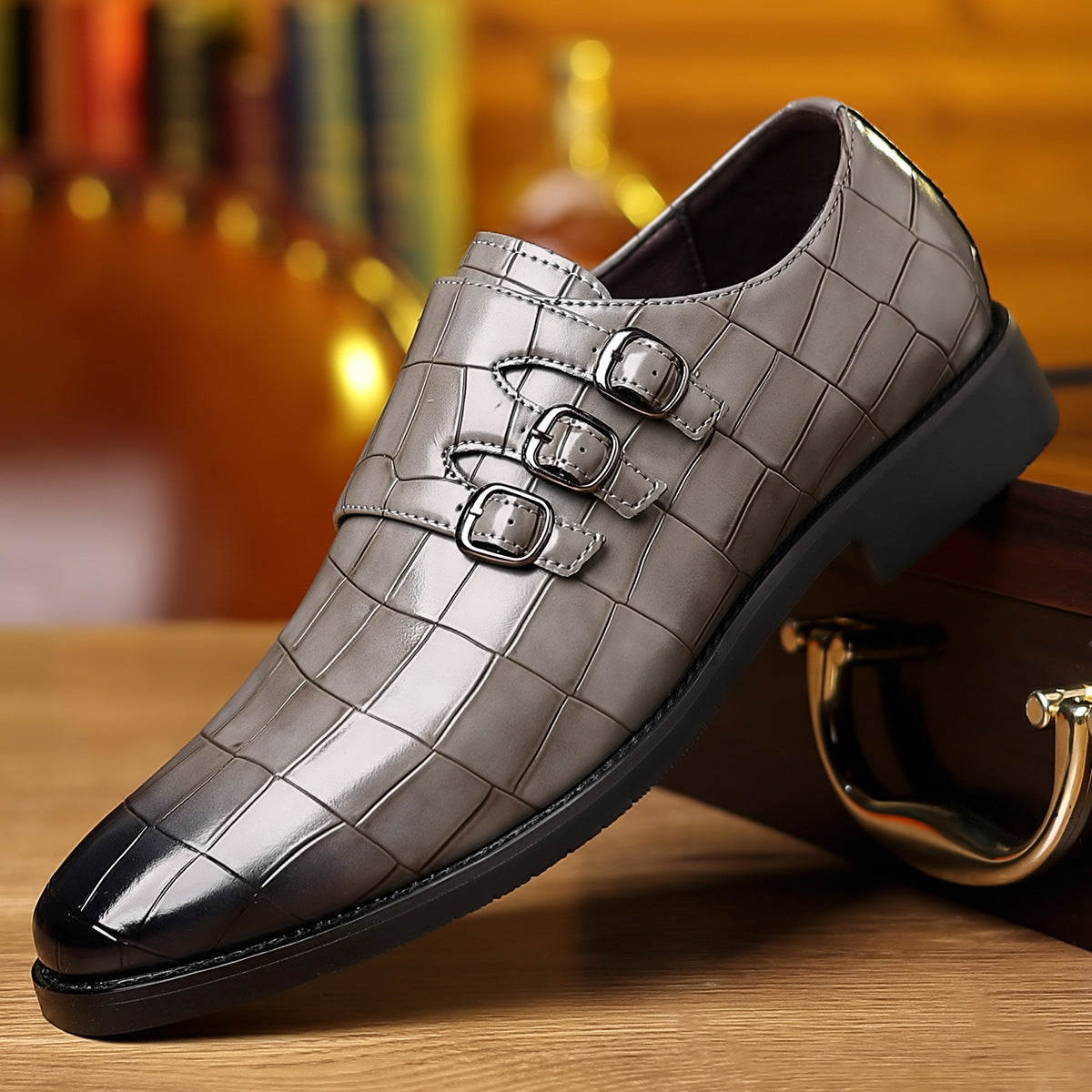 Chaussures Utilitaires de travail pour hommes Chaussures en cuir à pointe pointue