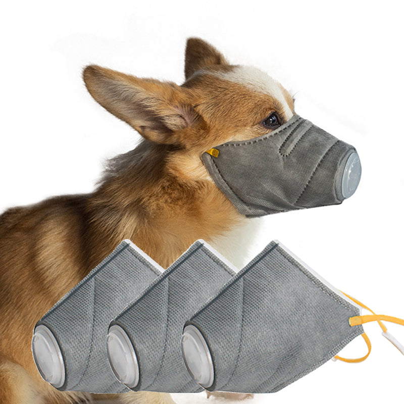 Chiens Masques anti-buée Masques anti-poussière Pollution de gaz Muselière Chien doux visage Coton Masque de bouche Pe