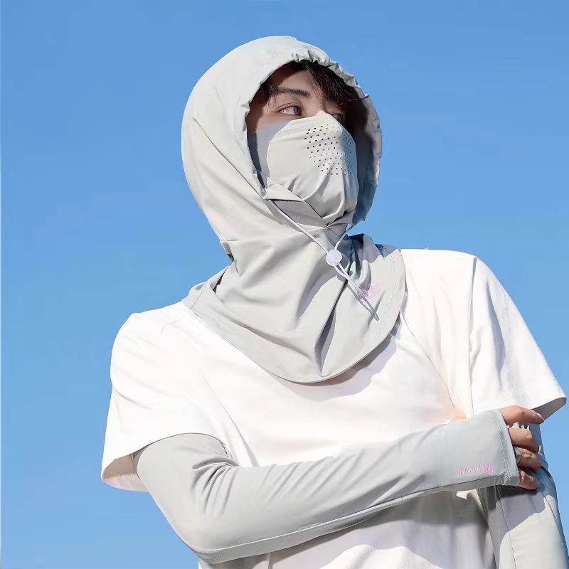Masque de cou en écharpe de chapeau en soie de protection contre le soleil