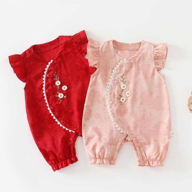Bébé Coton Onésie Sans os Bodysuit Manches longues Premier mois Vêtements de nuit pour garçons et filles