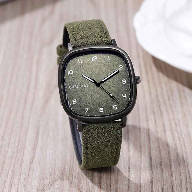 Montre étudiante Casual Digital Exam Quartz Suede Belt