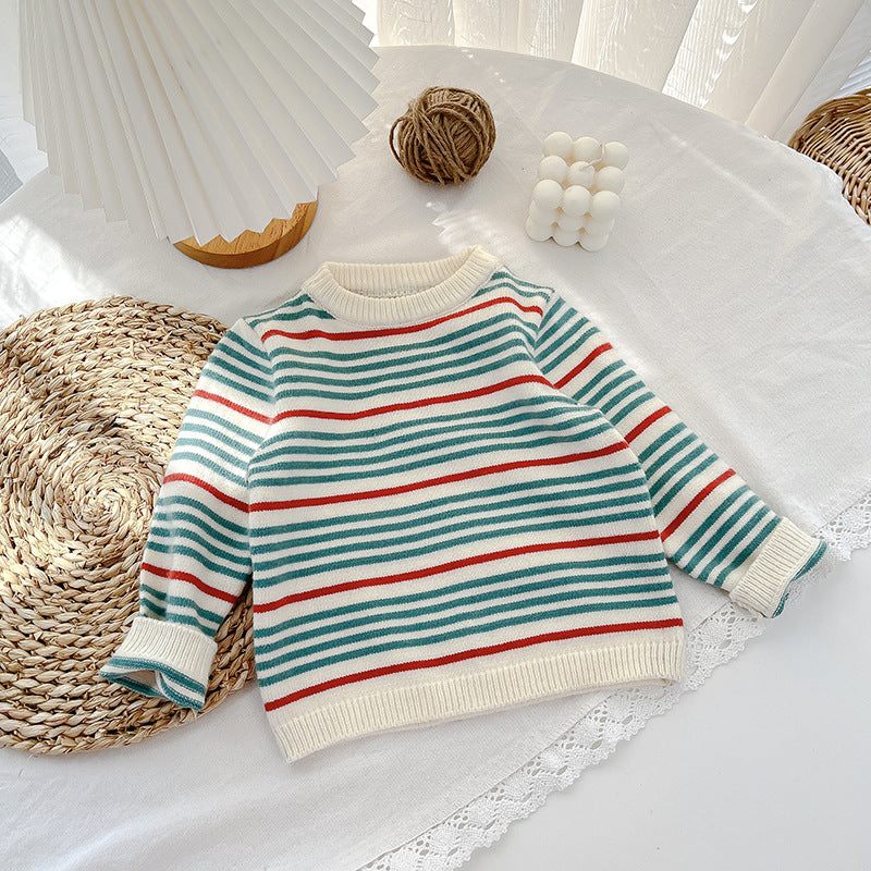 Garçons et filles Fashion Striped Knitted Top