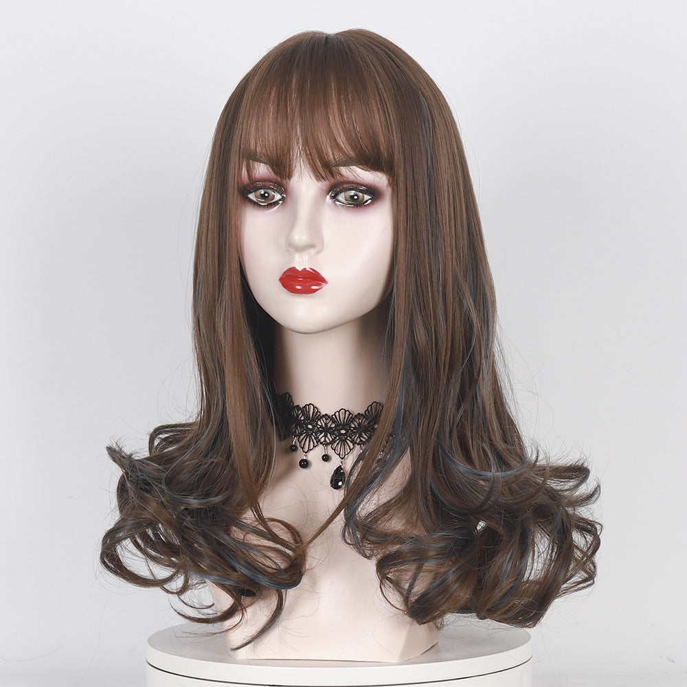 Le scalp simulé met en évidence la wig wavy longue boucle des femmes