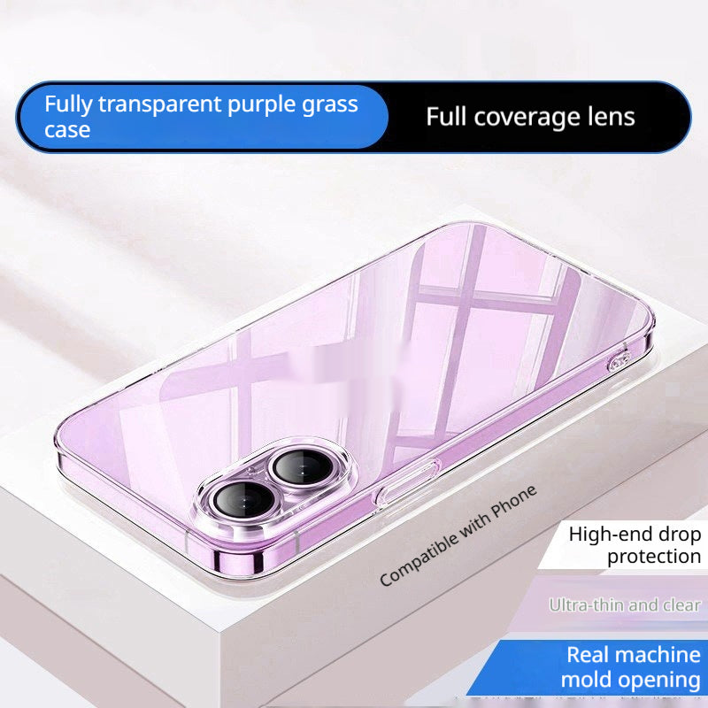 Cas de téléphone transparent ultra-mince sans glissement