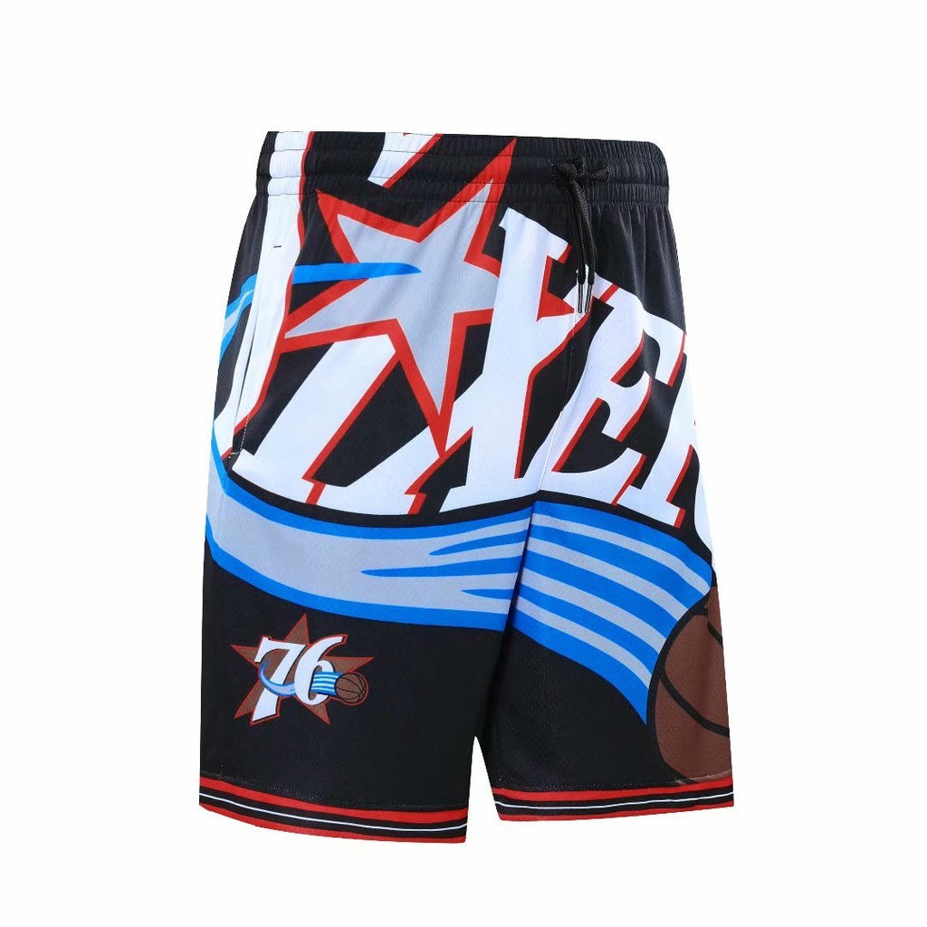 Basketball rétro de 76 personnes en plein air Sports Plage Casual Loose Respirant Trendy Fas