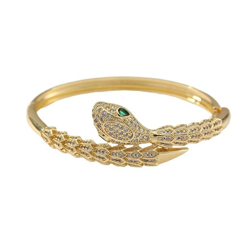 Bracelet de style serpent sur mesure pour femmes plaquées cuivre
