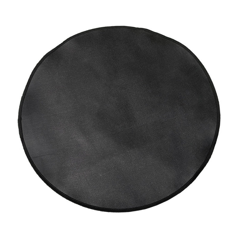 Tapis ignifuge rond noir revêtu de silicone liquide pour fours