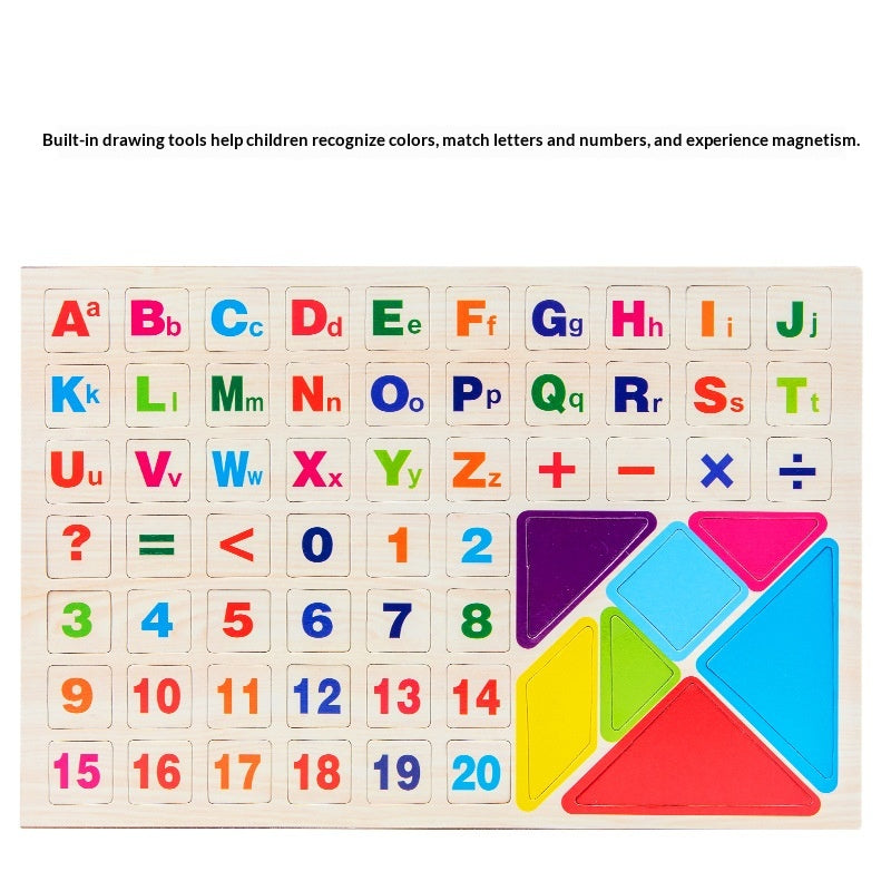 Tableau de dessin magnétique multifonctionnel double-sid avec support de calcul