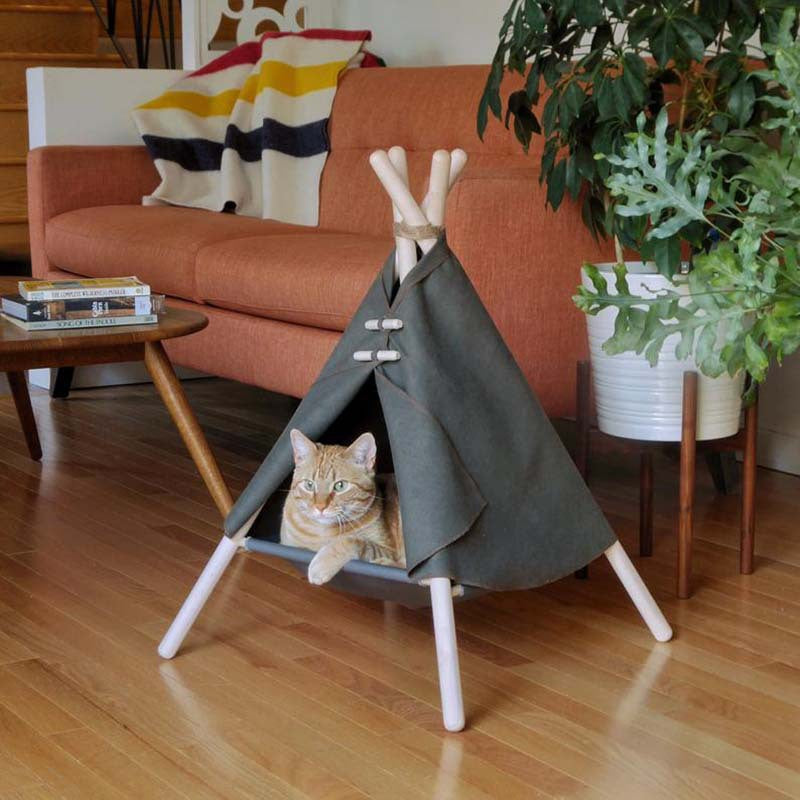 Cadre de lit de tente de chat