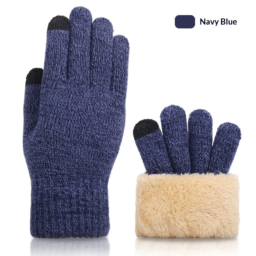 Gants à écran tactile d'automne et d'hiver pour les hommes avec doublure en polaire