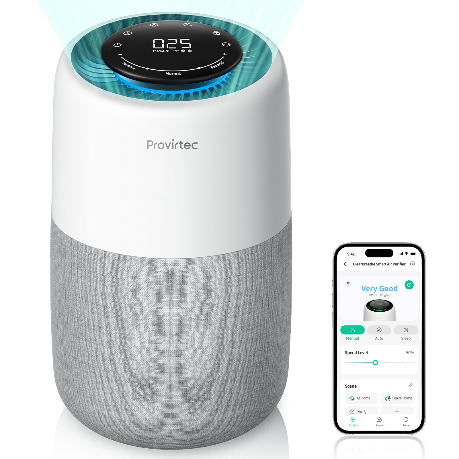 Air Purifer pour la maison Allergies et animaux de compagnie Hai Fumers dans la chambre Pet Ai Purifer Acte amélioré