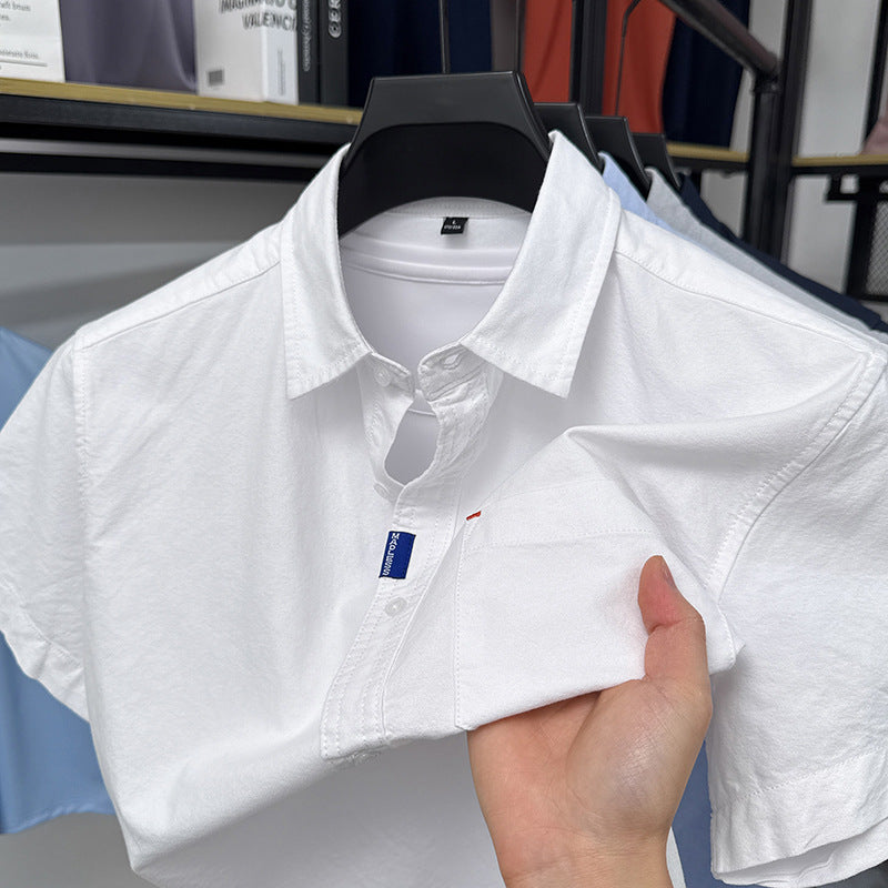 Chemise en coton respirant casual pour hommes