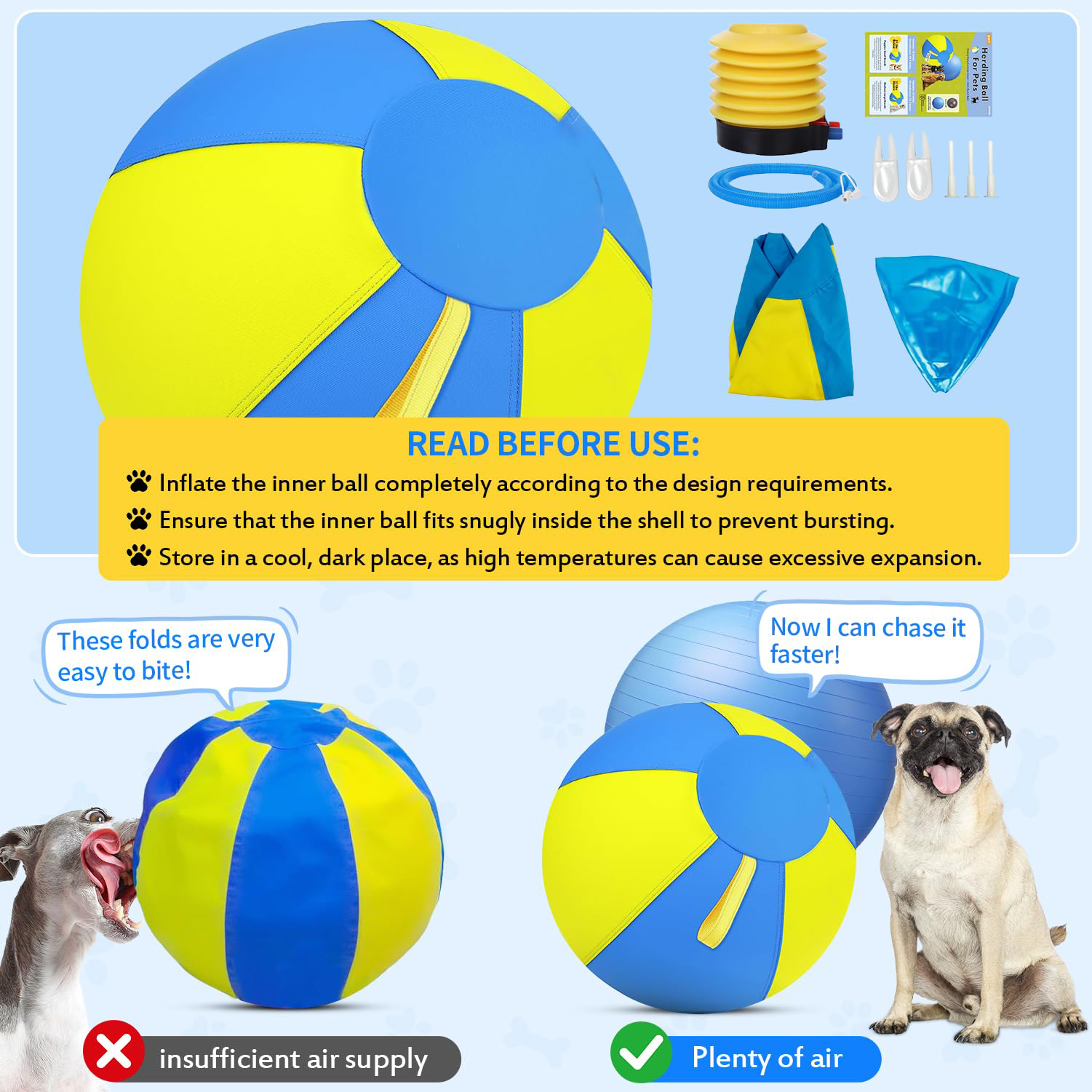 Balle d'élevage pour chiens