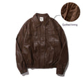 Veste en cuir de moto PU vintage japonais
