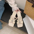 Femmes Style de fée Toe ouvert T-Strap Sandales à glissière plate