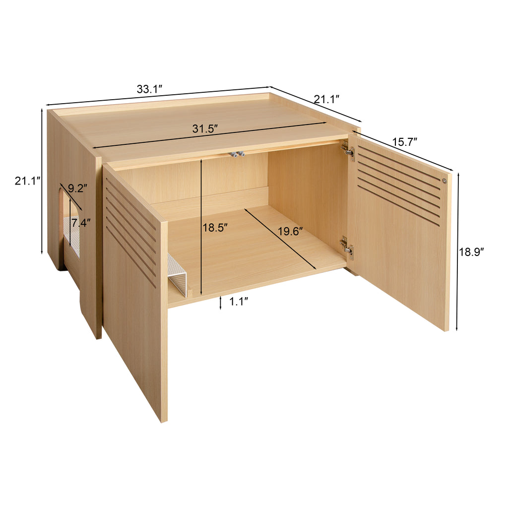 Maison de chat en bois moderne avec paillasson