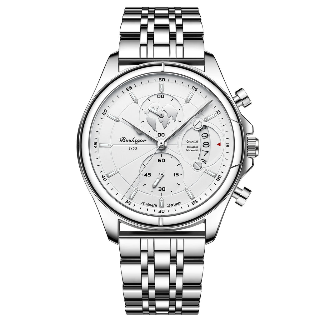 Montre à quartz multifonctionnelle à l'épreuve de l'eau pour hommes