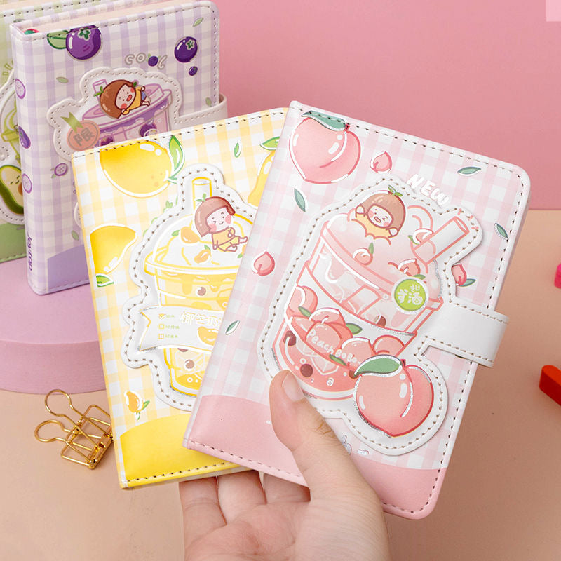 Boucle magnétique mignon carnet de notes fille coeur livre de main