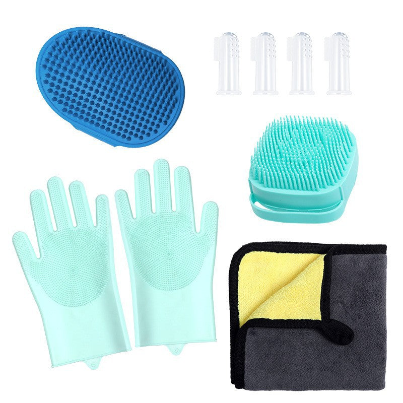 Jeu de gants de bain pour chiens