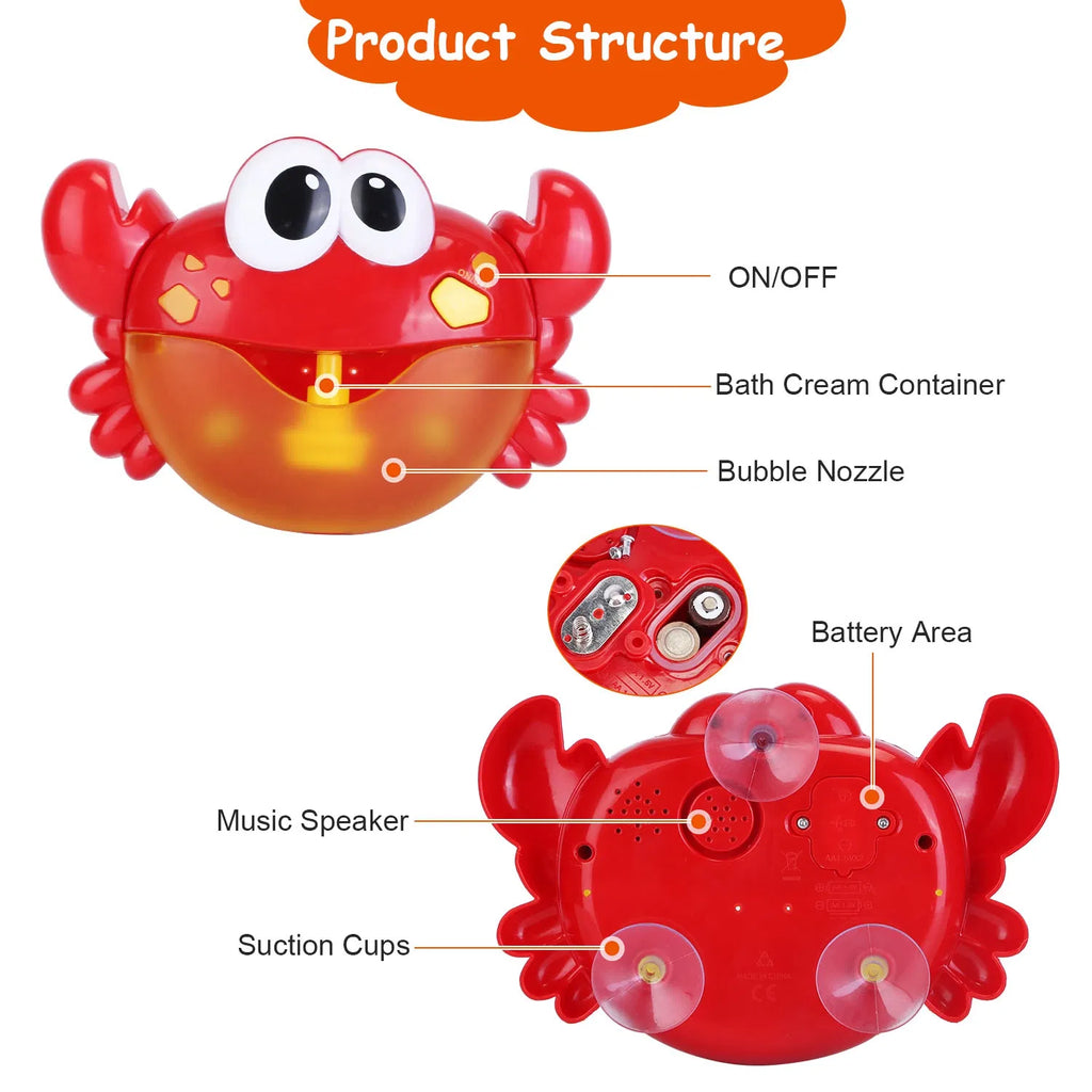Frog Musical Bubble Bath Maker Jouets de bain de bébé pour baignoires Toddler Bubble Machine pour bain