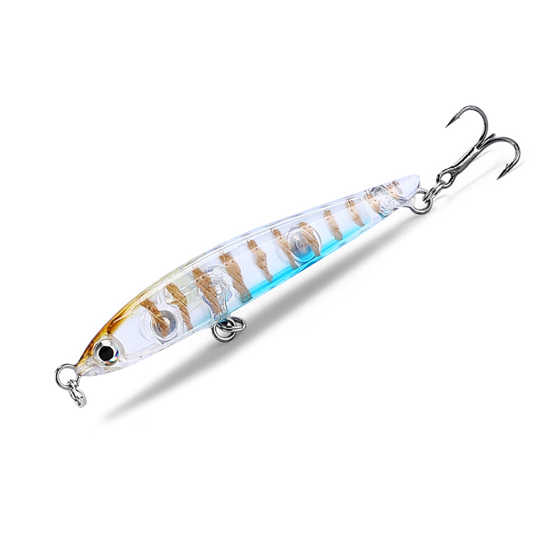 Long-distance casting of artificial lures for freshwater streams