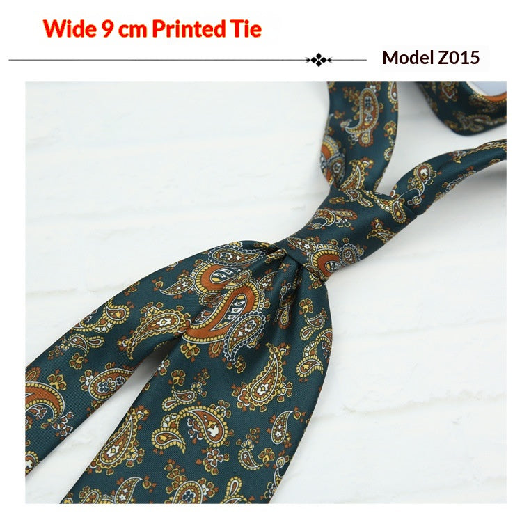 Tie vintage imprimé casual