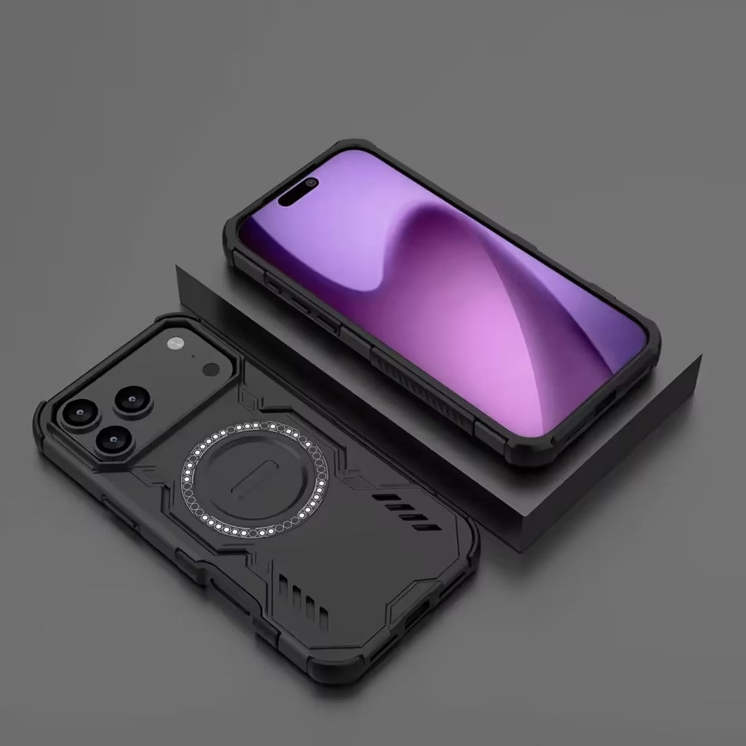 Pour je téléphone 17 Pro housse de téléphone Shockproof Kickstand robuste magnétique