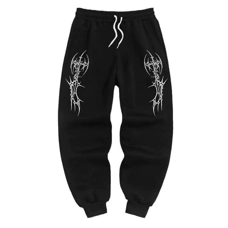 Pantalon de piste élastique d'impression casual homme
