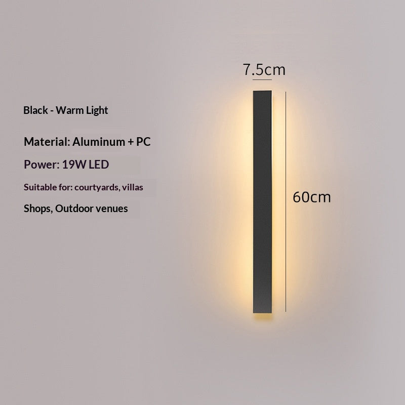Lampe murale à bande LED étanche à l'extérieur simple