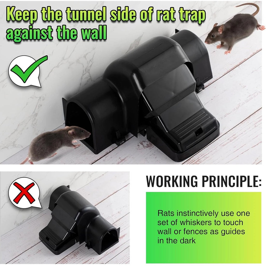 Traces de rats de 2pcs Qui tue immédiatement Rat Catcher For Outdoors Indoor Rodent Trap