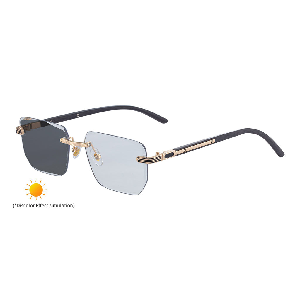 Lunettes de soleil sans cadre pour hommes haut de gamme