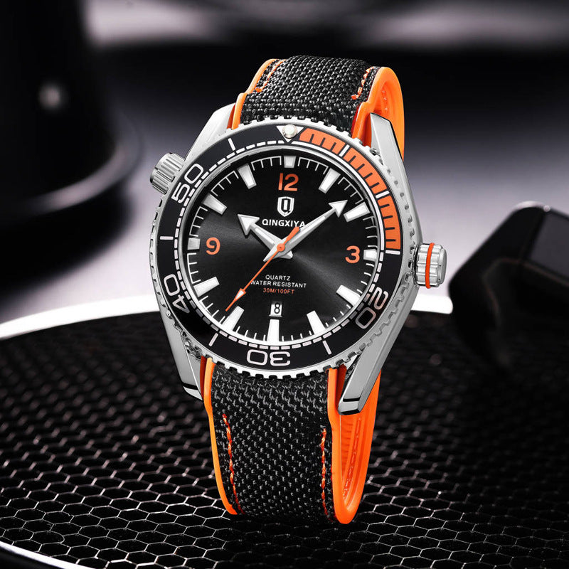 Sports Quartz Montres hommes silicone strap calendrier imperméable mode
