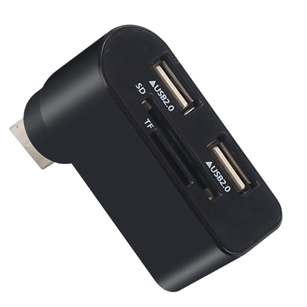 Rotation USB 2.0HUB moyeu multi-fonctions lecteur de carte diviseur un glisser trois port d'amarrage m