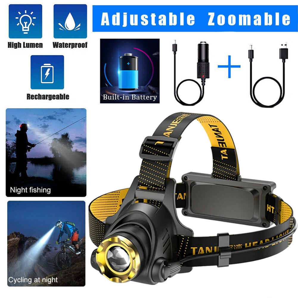 Super Bright 150000LM BATTERY LED phare USB phare lampe de poche