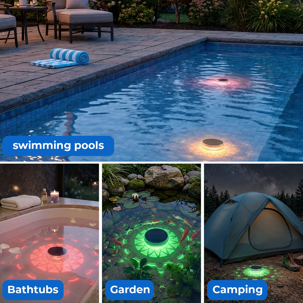 Pool flottante rechargeable solaire Lights-2 Pack