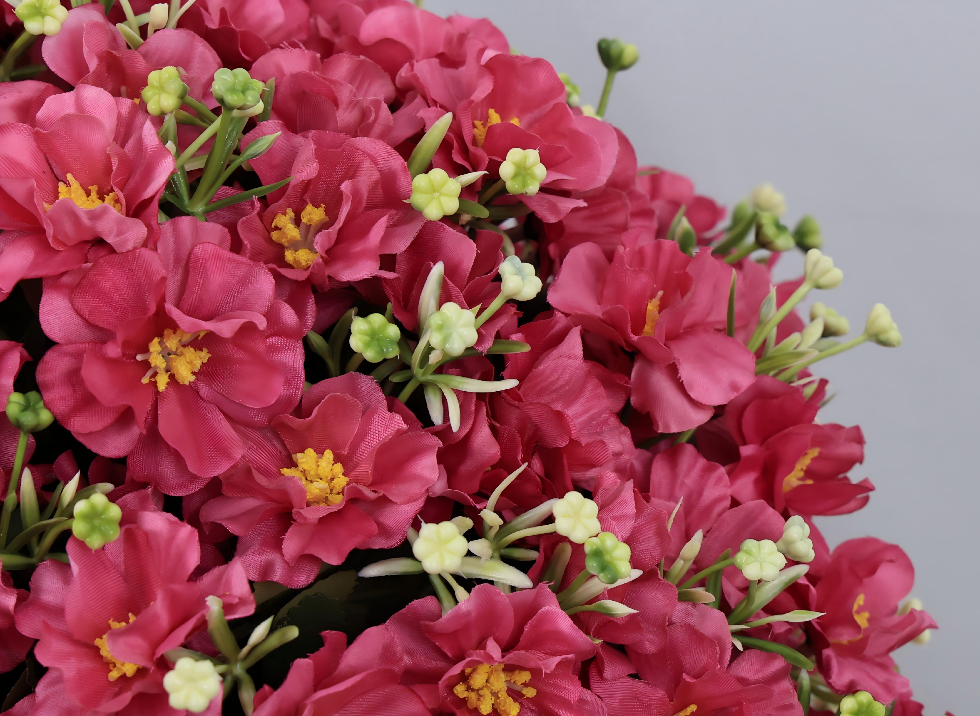 Fleur artificielle de 24 pouces Faux Lotus Neige Potée Plante UV résistant aux UV Floral artificiel Déco