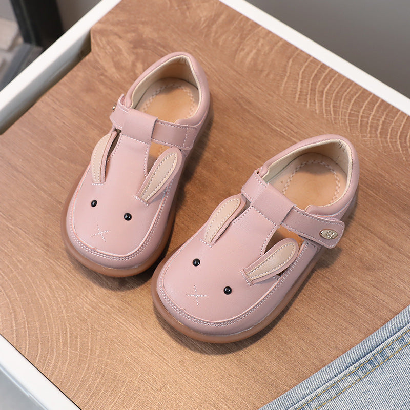Chaussures Petit Cuir pour Enfants Non-dérapant Soft Bottom Fille Mignon Princesse Chaussures de Cartoon