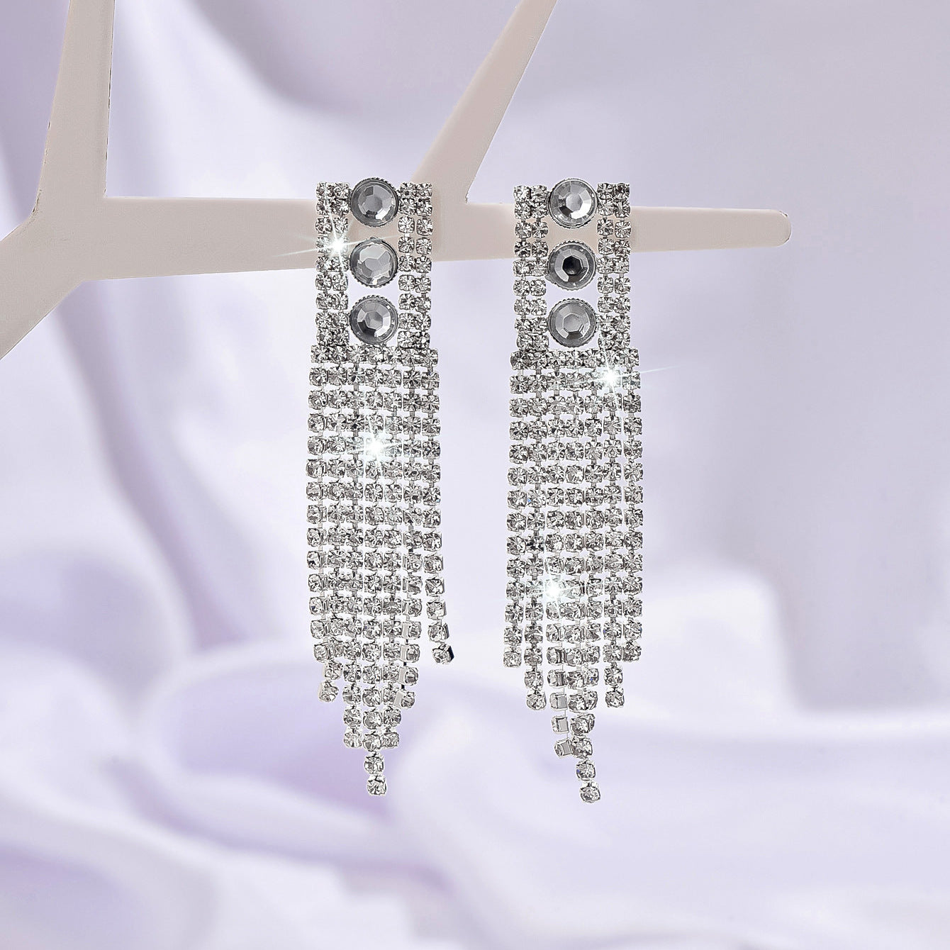 Boucles d'oreilles CZ 3 Rondes Femmes