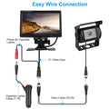 Caméra de sauvegarde d'écran 1Pc 7In Kit de moniteur de vision arrière du véhicule IP67