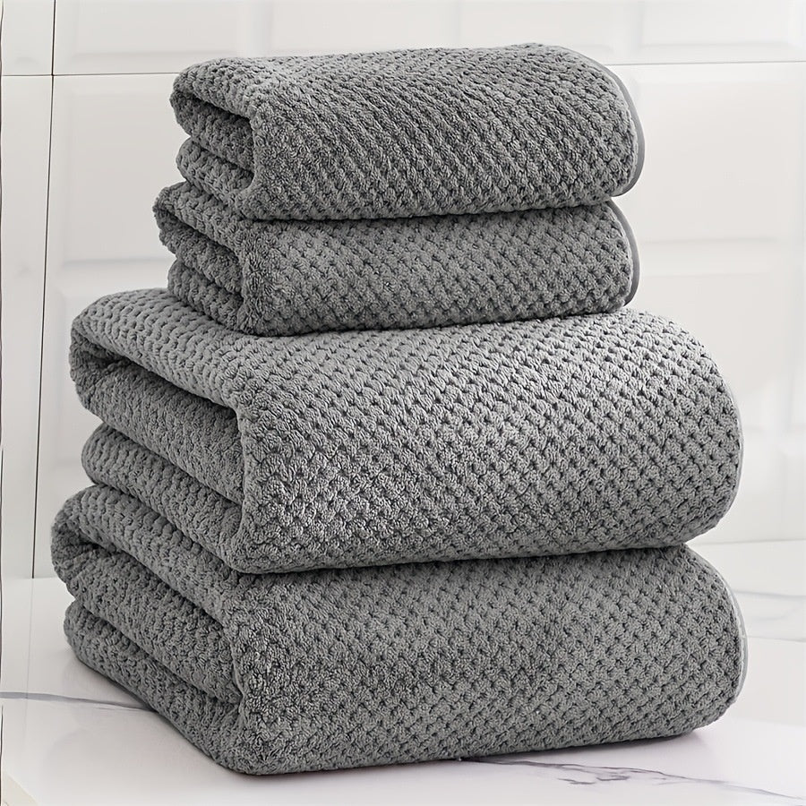 Ensemble de serviettes de bain en polaire à 4 pièces