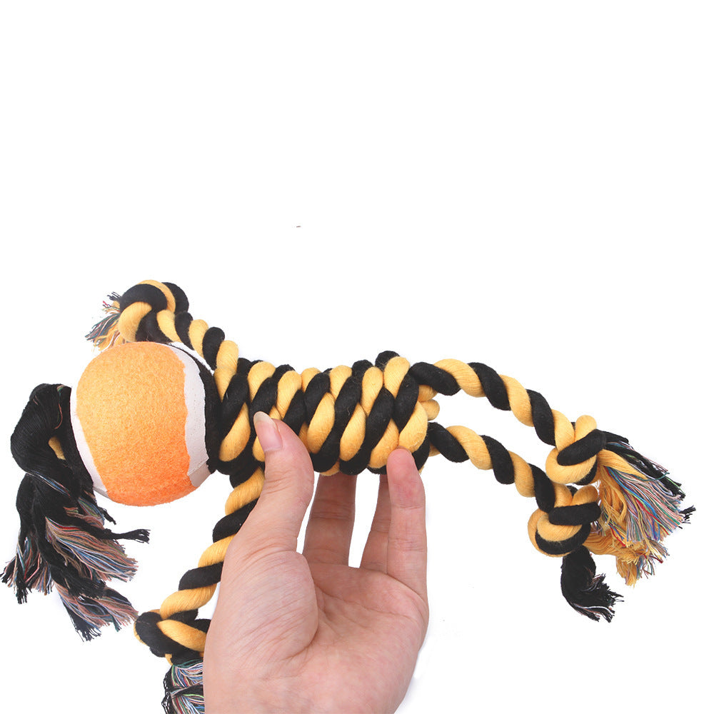 Molar Dents Nettoyage Halloween chien Chewing Rope Tennis Ball