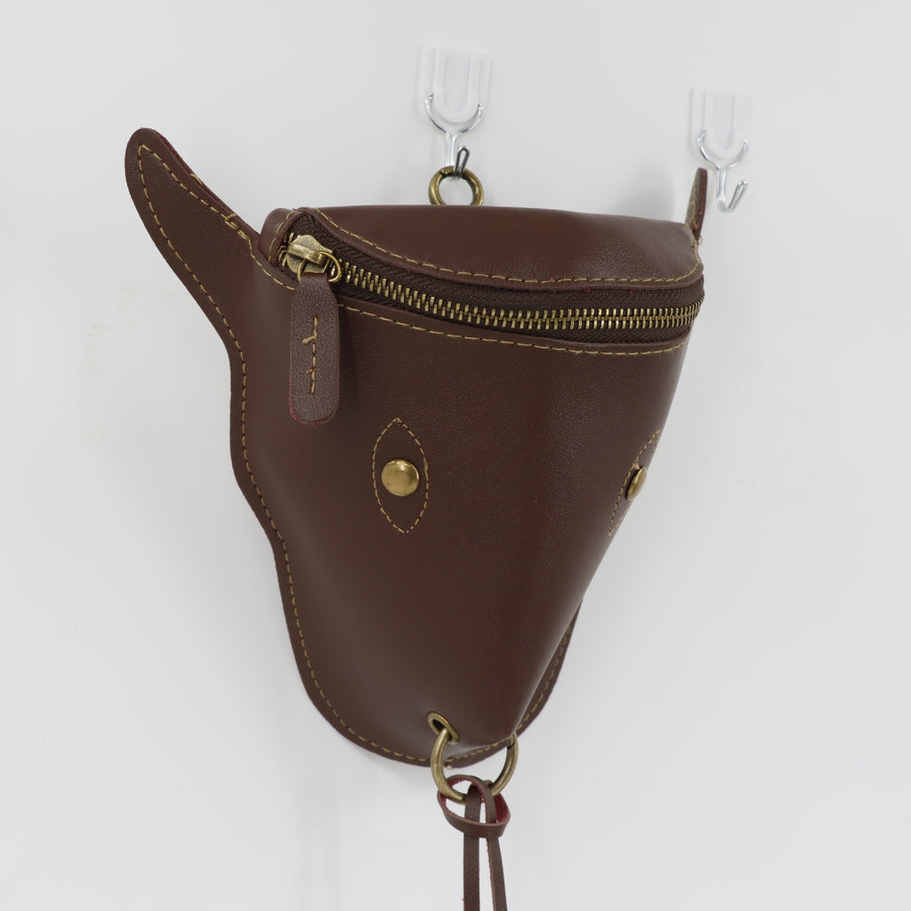 Men's belt oxide head waist bag