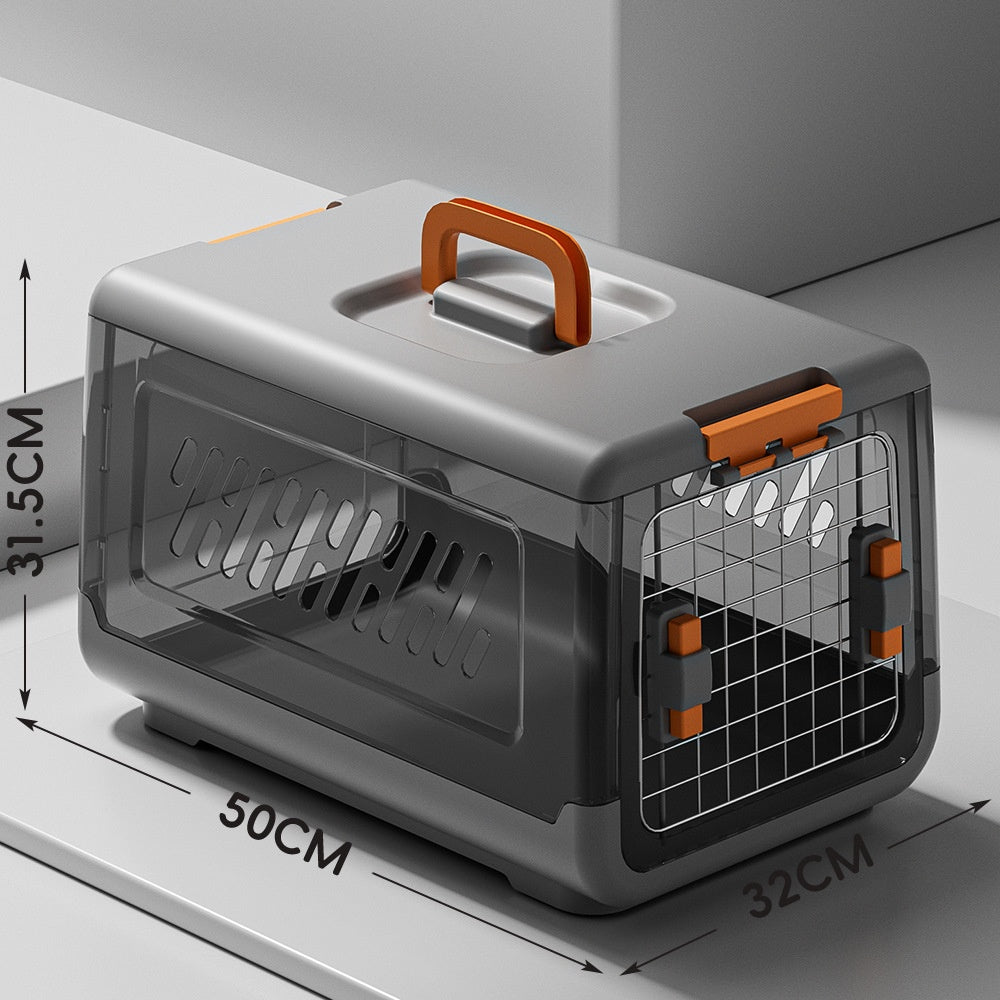 Transporteur pliable pour animaux de compagnie pour chats et chiens adapté pour le voyage en voiture
