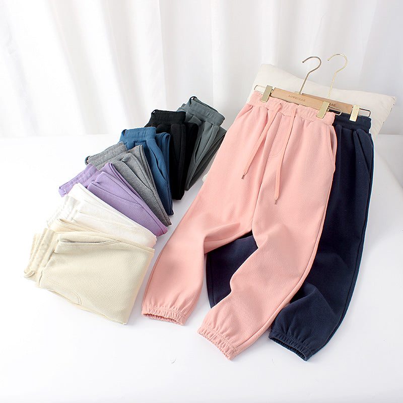 Garçons Pantalons de sport couleur unie pour les enfants plus âgés