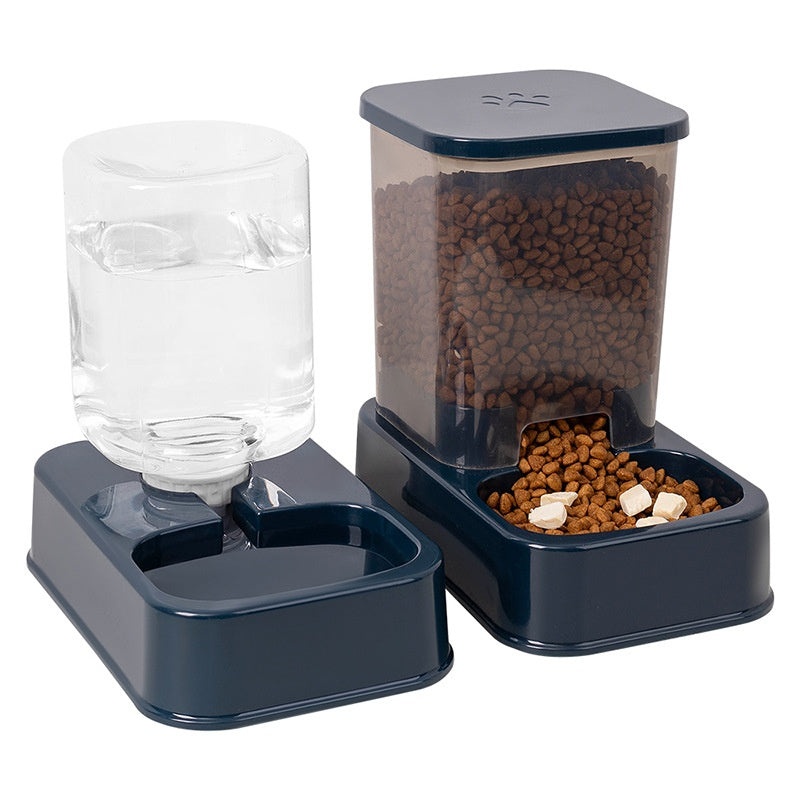 Cat Dog Bowl Food and Water Dispenser Automatic Dual-bowl Fooding Pet Supplies